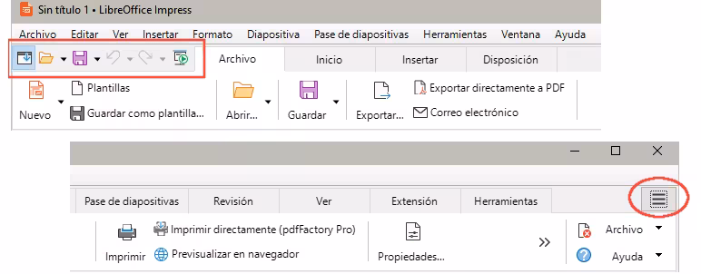 Interfaz de usuario En pestañas