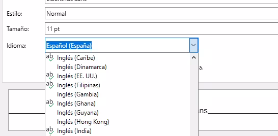 Seleccionar un idioma para un estilo de párrafo