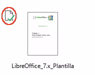 Icono que indica la plantilla predeterminada