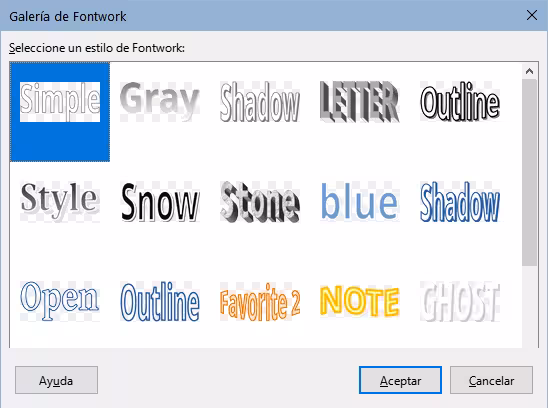 Galería de Fontwork