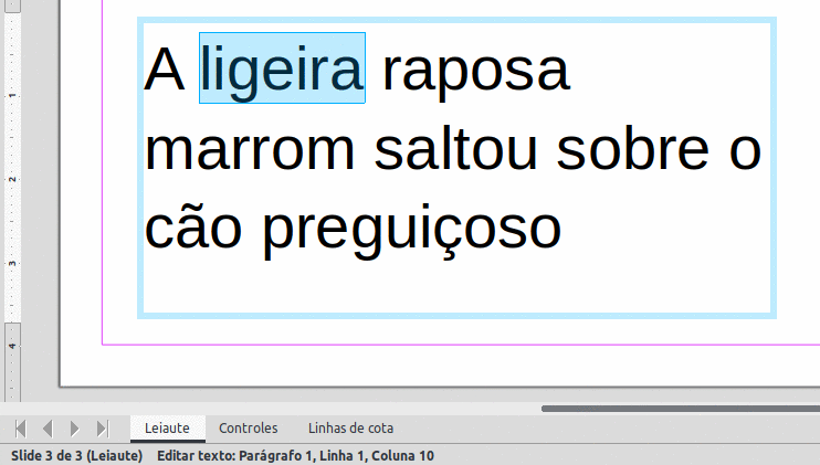 Formatar texto como superior ou inferior à linha - Suporte da