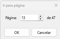 caixa de diálogo Ir para página