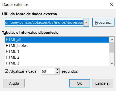 Link para dados externos