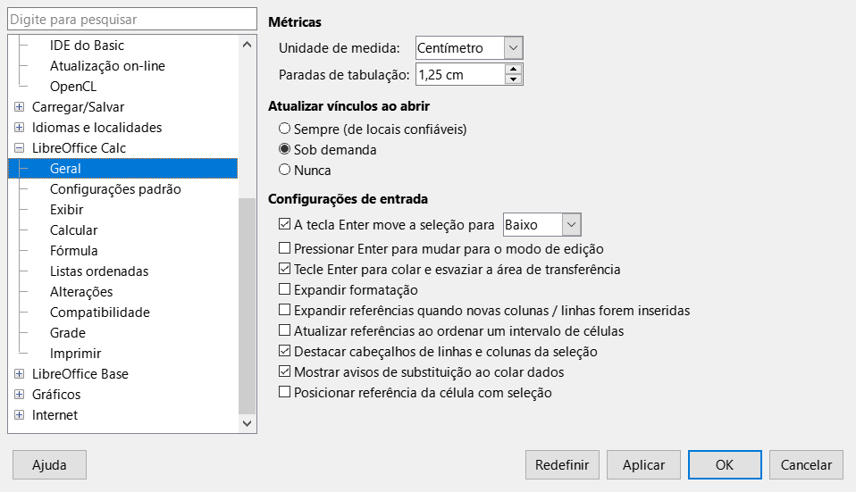 Personalizar a tecla Enter