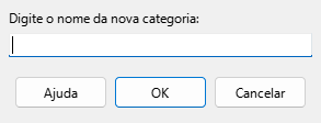 caixa de diálogo Nova categoria