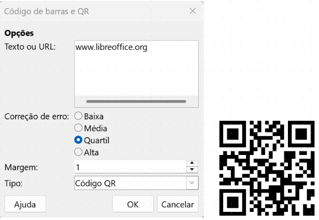 Exemplo de geração de código QR