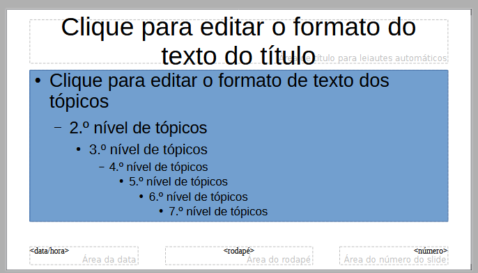 slide mestre Padrão