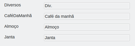 dando aliases aos campos