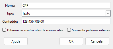 Caixa de diálogo Adicionar alvo