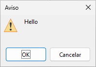 Caixa de diálogo com os resultados da instrução Print.