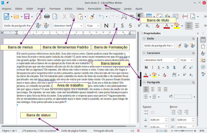 Como Inserir Numero Pequeno de Referencia em Cima da Palavra no LibreOffice  Writer 