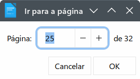 caixa de diálogo Ir para Página