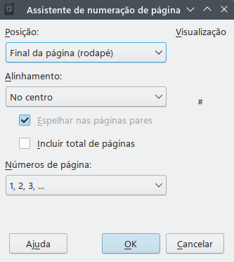assistente de Número de Página