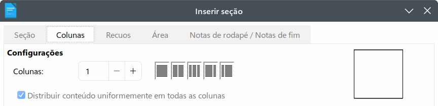 escolher colunas uniformemente distribuídas