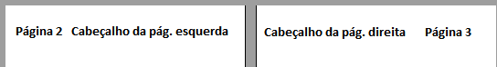 conteúdo diferente nas páginas esquerda e direita